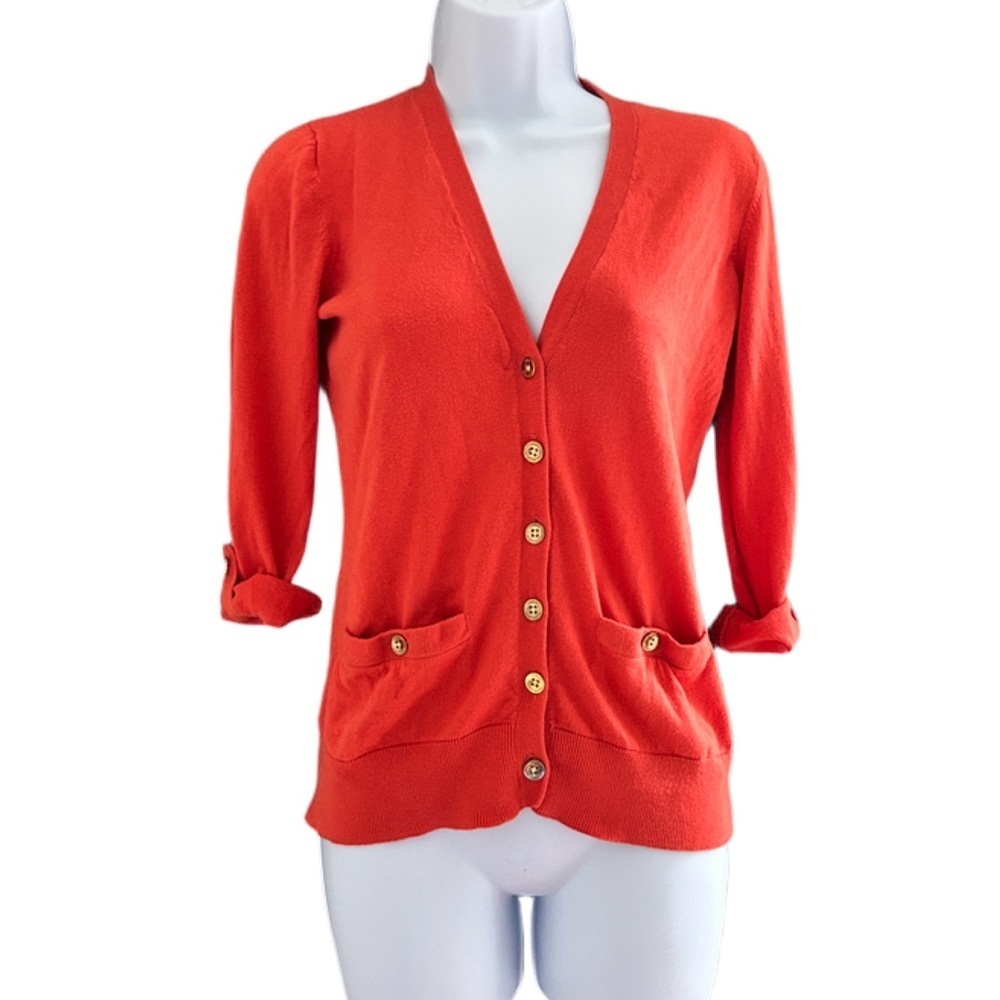 ✨3 for $18✨ LAUREN Ralph Lauren Women's Orange Cardigan Sweater